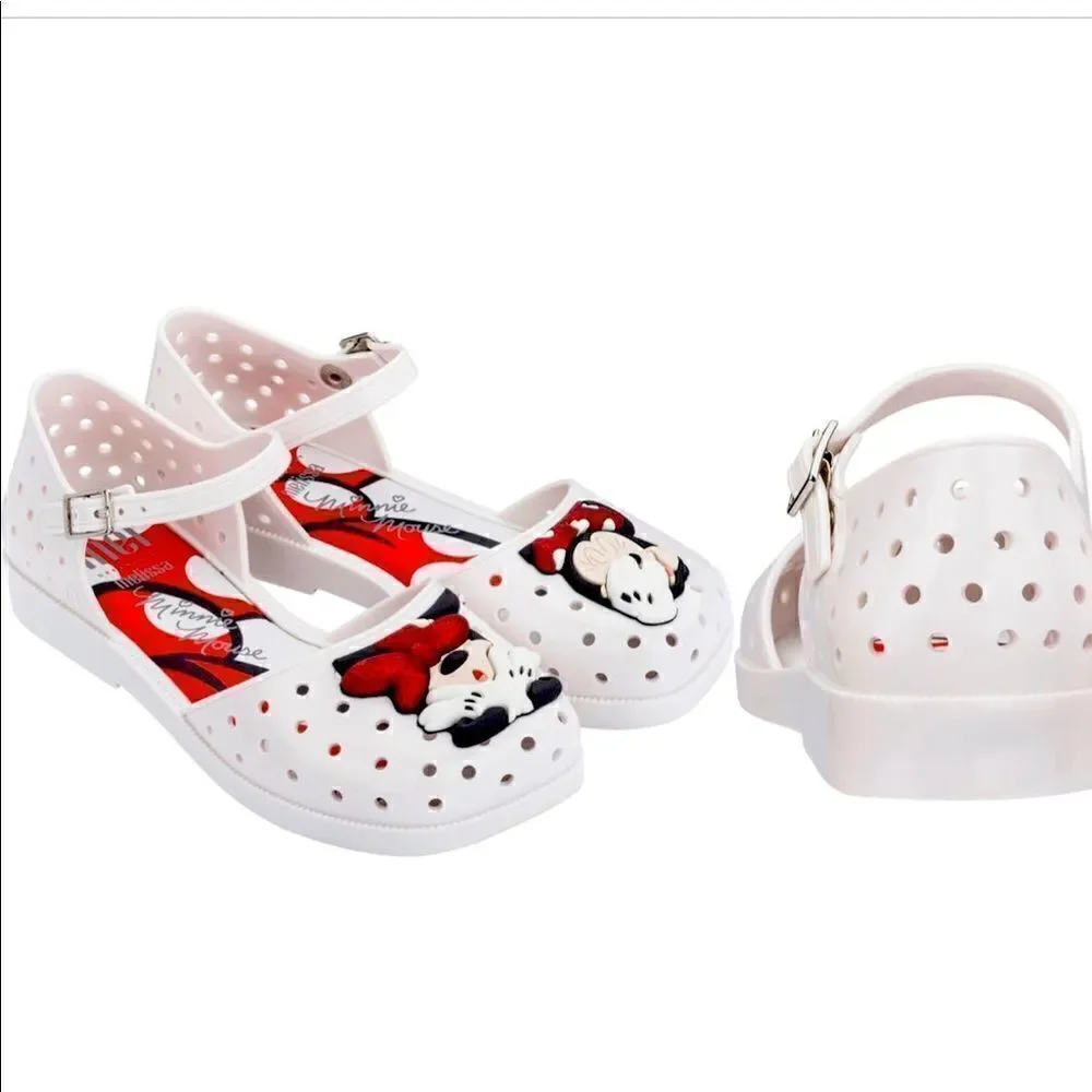 💕Mini Melissa Girls furadinha comfortable cushioned sandal size 2 and 3 new